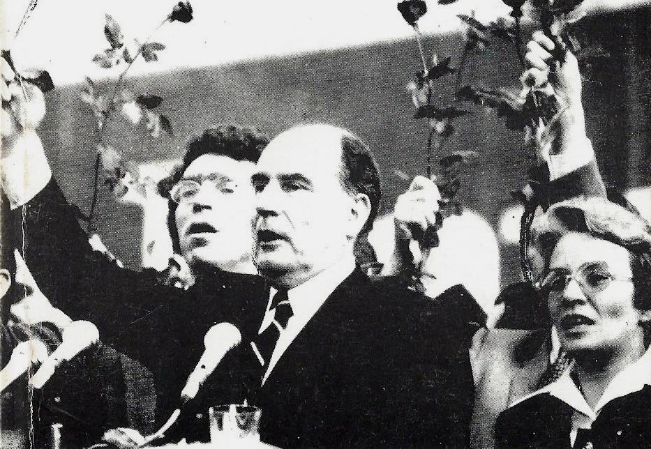 MTM et Fr Mitterrand. avril 1981 Dijon.